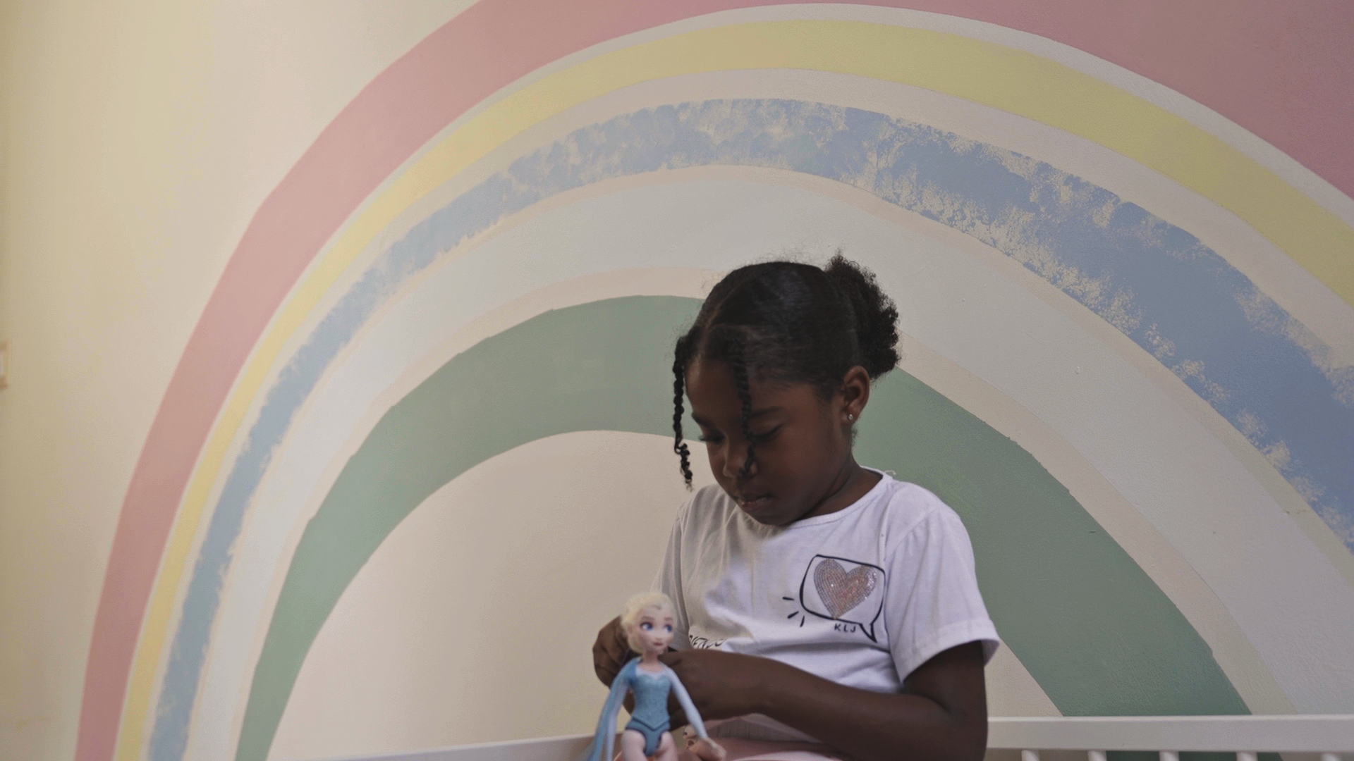 How to Paint a Rainbow Mural